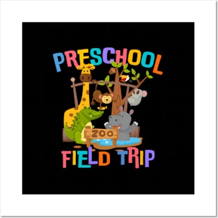 Pre-K Preschool Field Day Trip Squad 2024 Zoo Animal Posters and Art